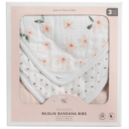 Meredith Muslin Drool Bib Set | Pottery Barn Kids