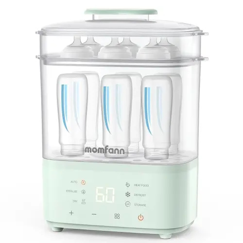 Bottle Sterilizer and Dryer, All-in-One Electric Steam Sterilizer Bottle Sanitizer for Baby Bottles, Pump Parts Accessories Newborn Essential (Green)