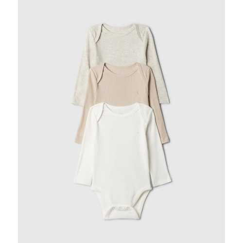 Baby First Favorites TinyRib Bodysuit (3-Pack) | Gap