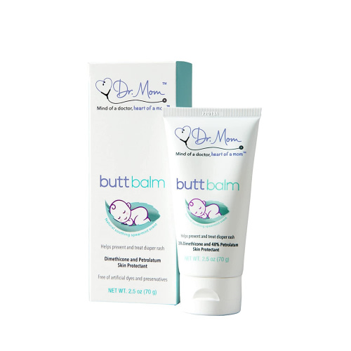 Dr. Mom Butt Balm Diaper Rash Ointment Dimethicone & Petrolatum Skin Protectant, 2.5oz