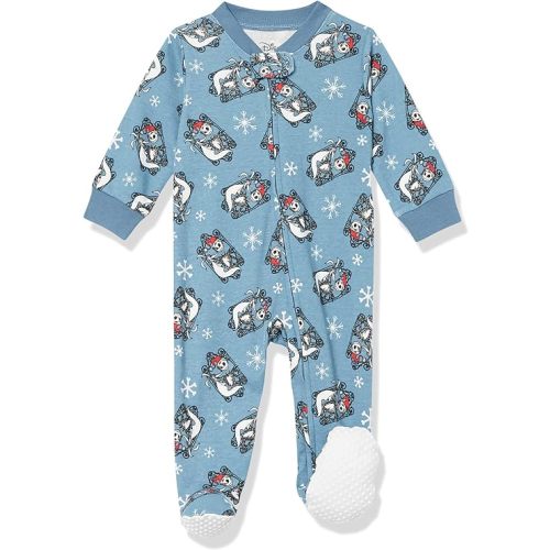 Amazon Essentials Disney | Marvel | Star Wars Unisex Babies, Toddlers and Kids' Footed Sleepers, Zip Up Pajamas, Multipacks