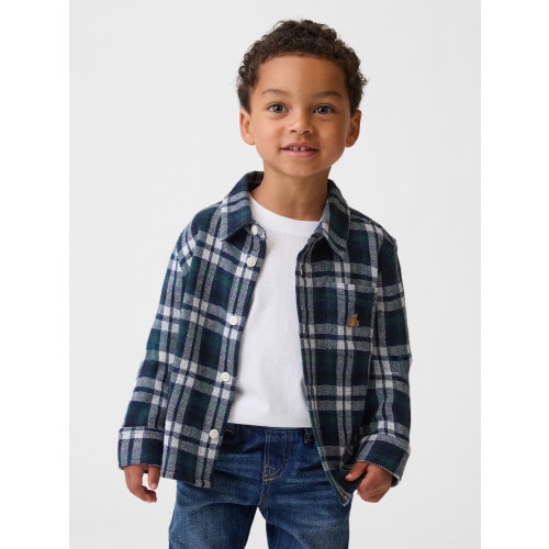 Baby & Toddler Knit Jersey Plaid Shirt