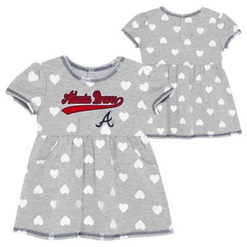 MLB Atlanta Braves Infant Girls Gray Dress - 12M