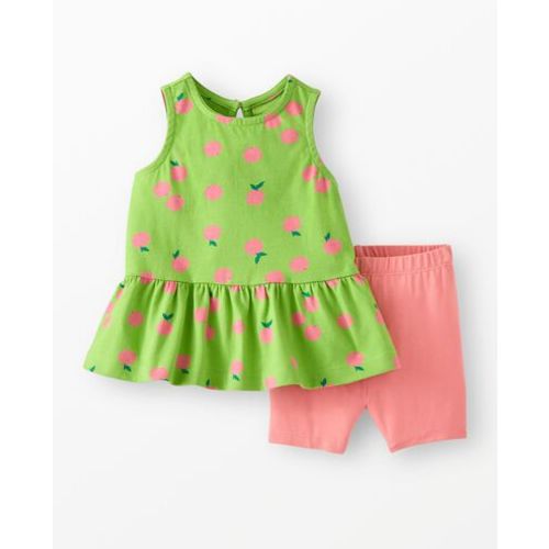 Baby Sleeveless Tiered Dress & Biker Shorts Set