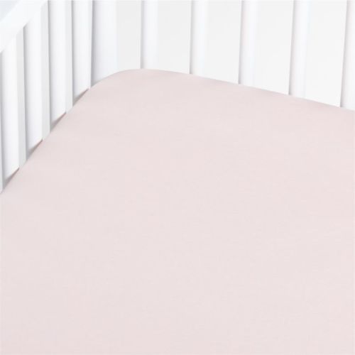 Natural Organic Cotton Heathered Jersey Baby Crib Fitted Sheet