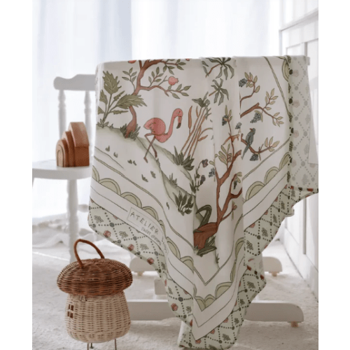 Spring Collection Muslin Swaddle | Double-Layer Baby Blanket