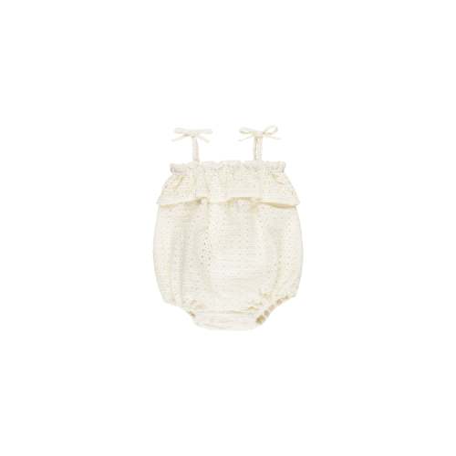 Ruffle Romper || Ivory