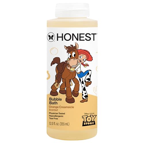The Honest Company Bubble Bath, Disney and Pixar's Toy Story, Orange | Orange Creamsicle Foaming Bubble Bath. Tear-Free, Hypoallergenic, Dermatologist Tested. Gentle For Baby's Sensitive Skin.