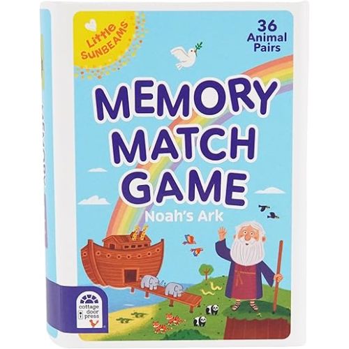 Memory Matching Game for Kids Ages 3+ – Memory Card Game with 72 Large Thick Cards, Preschool Learning Game (Noah's Ark)