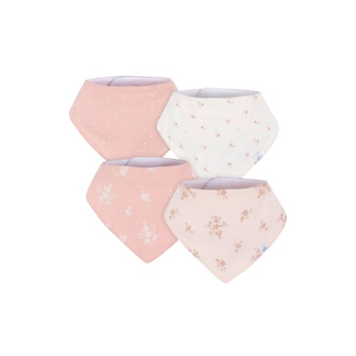 Bandana Bibs 4-Pack Tans