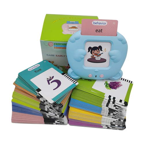 Bilingual Spanish English Talking Flash Cards, 224/510 Words Montessori Learning Toy for 1-3 Year Old Toddlers, Speech Therapy Educational Gift