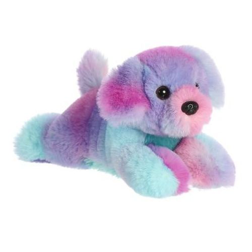 Aurora Small Puppy Mini Flopsie Adorable Stuffed Animal Purple 8"
