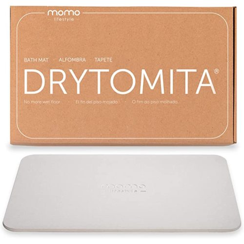 Momo Lifestyle Stone Bath Mat Drytomita Technology Diatomaceous Earth Bath Mat, Non-Slip Super Absorbent Quick Drying Shower Mat Bathroom Accessory for Home Spa (23.6 X 15.4 Inches) Linen Grey - Standard 24" X 15"