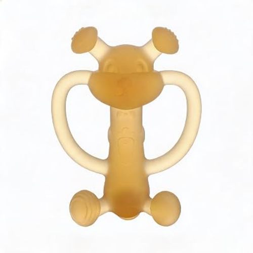 Silicone Bunny Teether for Babies BPA Free Food Grade Teething Toy with Multi Texture Ears & Easy-Grip Handles, Soothes Sore Gums for Infant Newborn Toddler, Safe & Soft Chewable Teething Gift