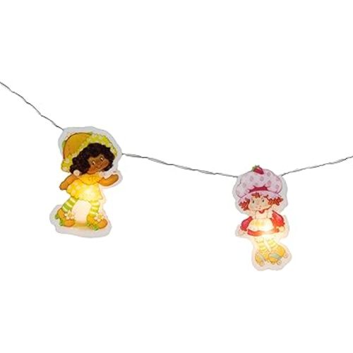 Strawberry Shortcake Berry Besties String Light 6.5FT - Battery Operated String Lights with 8 Warm White LEDs - Indoor Decorative Fairy Lights for Bedroom, PET Build, 20cm LED Spacing, 60cm Lead Wire