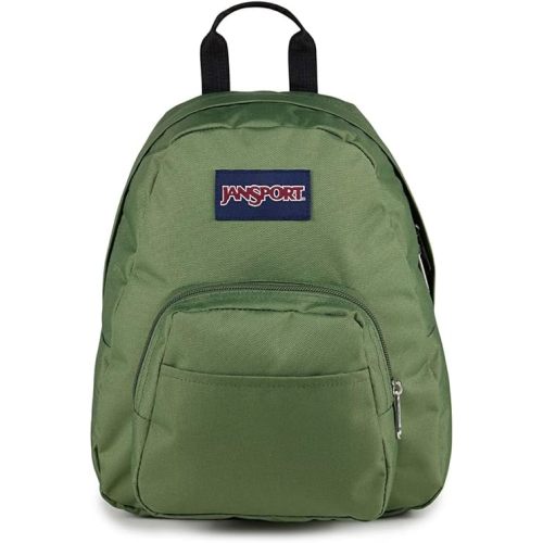 JanSport Half Pint Mini Backpack, 10.2 L - Durable Mini Bag Purse with Adjustable Shoulder Straps, Single Main Compartment, Zippered Stash Pocket, Cargo Green