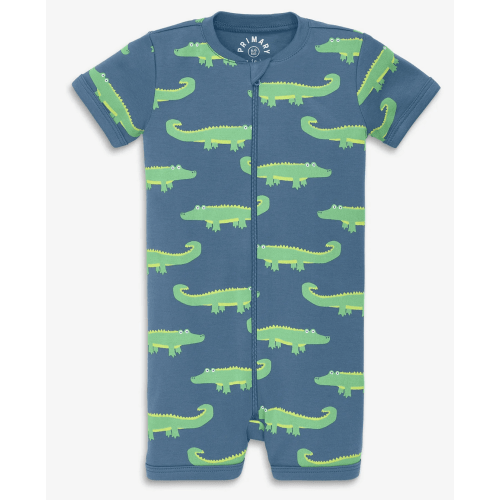 Baby organic zip shortie, 3–6 mos, Gator Pals