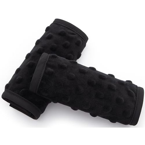 Pro Goleem Car Seat Strap Covers for Babies Soft Car Seat Strap Shoulder Pads for All Car Seats, Stroller, Pushcar, Black