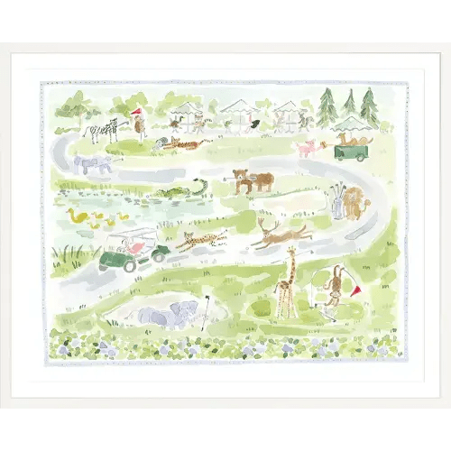 The "Wild Fairways" Golf Menagerie Fine Art Print