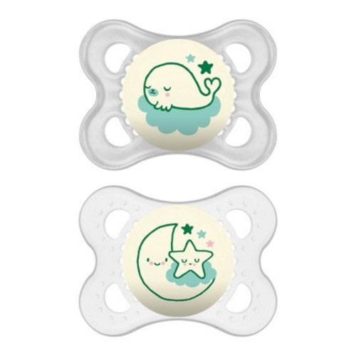 MAM Glow in the dark Night Pacifier 0-6 Months - 2ct Green