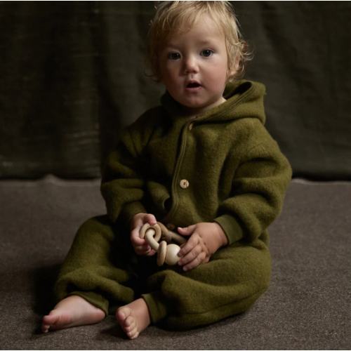 Pipit Baby Suit - Merino Wool Fleece - Seaweed