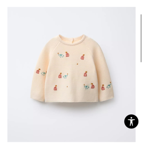 EMBROIDERED ELEPHANT KNIT SWEATER - Ecru | ZARA United States