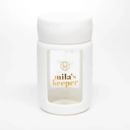 GLASS BREAST MILK BOTTLES (SET OF 2) *WIDE*