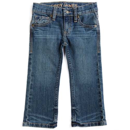 Cody James Toddler Boys' Saguaro Dark Wash Mid Rise Stretch Slim Bootcut Jeans