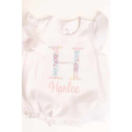 baby girl coming home outfit, girls bubble,  summer coming home outfit, girls bubble, summer outfit, monogram, personalized, sk creations,