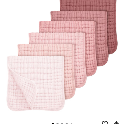 Amazon.com: Looxii Muslin Burp Cloths Baby Girl 6 Pack - 20" x 10" - Ultra Soft & Absorbent, 6-Layer 100% Cotton for Spit Up & Drool- Gentle Baby Burping Cloth, Newborn Essentials Shower Gift Girl, Gradient Pink : Baby