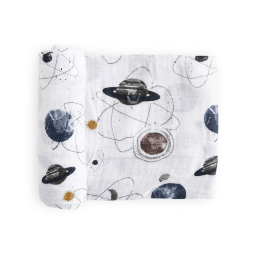 Cotton Muslin Swaddle Blanket - Planetary