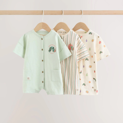 The Very Hungry Caterpillar - Baby Rompers 3 Pack - Next USA (3-6M)