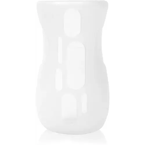 Olababy Silicone Sleeve for Avent Natural Glass Baby Bottles (8 oz, Translucent)