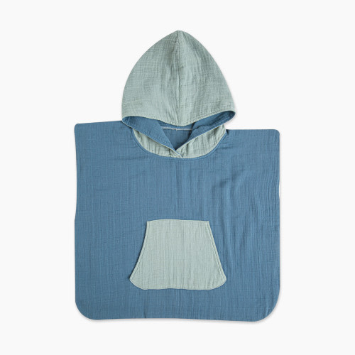 Crane Baby Cotton Muslin Poncho - River, 2-4 Years
