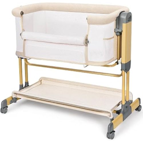 Onasti 3-in-1 Baby Bassinet Bedside Sleeper with Waterproof Mattress Cover