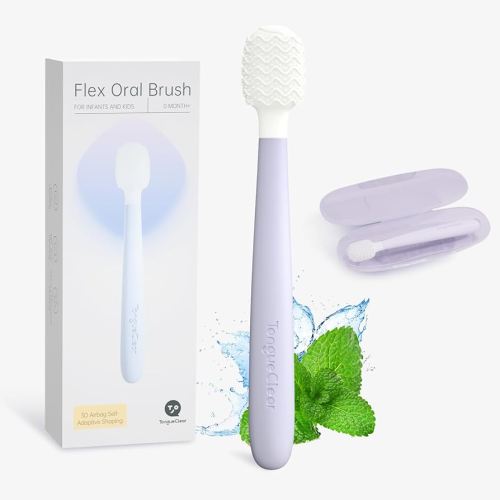 Kids Tongue Scraper, Tongue Cleaner for Infant & Newborn, Baby Oral Cleaner Newborn, Toddler Toothbrush for Tooth Mouth Gum Clean, Infant Toothbrush Oral Cleaning Stick…