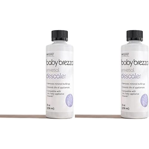 Baby Brezza Descaler 8 oz. Made in USA. Universal Descaling Solution and other baby appliances. Removes mineral build-up and extends your machine’s lifespan (Pack of 2)