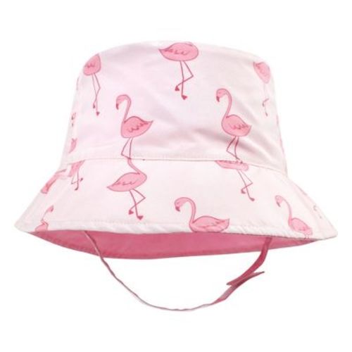 Hudson Baby Infant Girl Sun Protection Hat, Flamingo Tropical, 0-12 Months