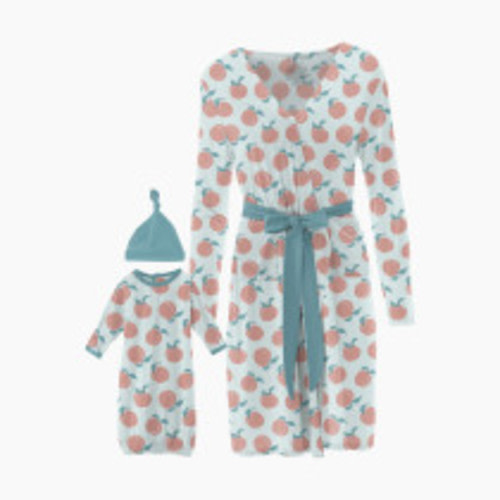 KicKee Pants Women's Print Maternity/Nursing Robe & Layette Gown Set