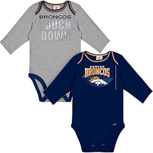 Gerber Baby NFL Team 2 Pack Long Sleeve Onesie Bodysuit