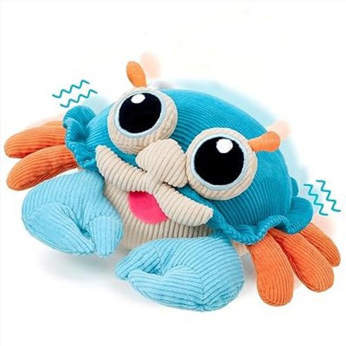 Golray Baby Crawling Toys 12-18 Months, Musical Dancing Walking Moving Crab with Pure Cotton & 50 Songs, Tummy Time Baby Sensory Toys, Toddlers Girls Boys Birthday Gifts for Infants 1-3 Years Old