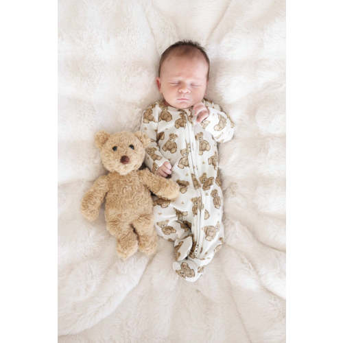 All Bamboo Waffle Zipper Footies