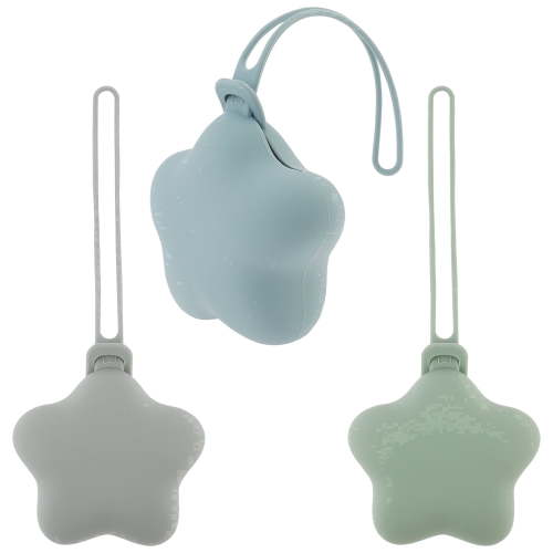 Hvxrjkn, Silicone Pacifier Holder Case, 3pk, Portable with Lanyard