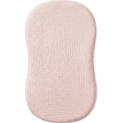 Muslin Bassinet Sheet Compatible with Halo BassiNest Swivel Sleeper - 100% Cotton Hourglass & Peanut Shape Mattress Pad Cover (30"x18"), Breathable & Soft, Boho (1 Pack Pink)