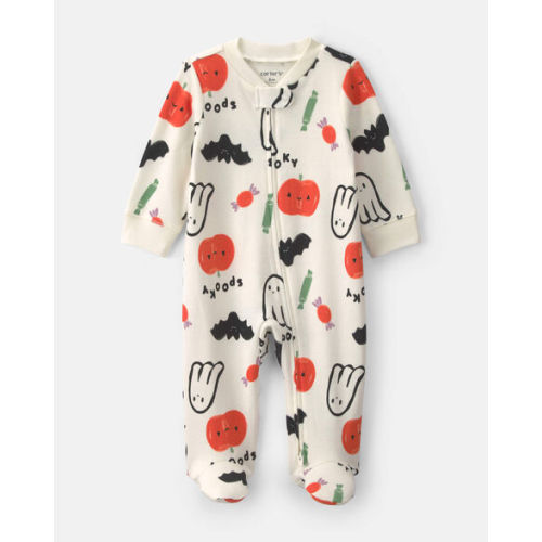 Baby Halloween 2-Way Zip 100% Cotton Sleep & Play Pajamas - Cream | Carter's