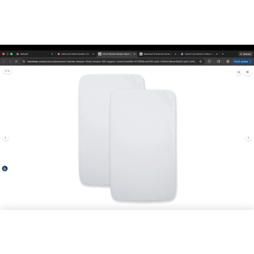 HALO Beside Sleeper Bassinet Sheets | 2 Pack | HALO