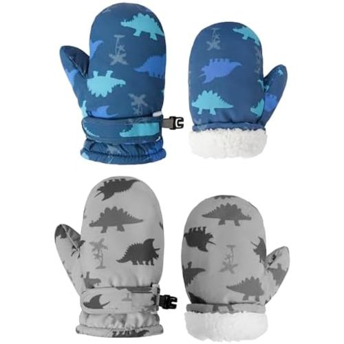 Toddler Mittens Lined Fleece Snow Gloves for Boys Girls Kids Winter Ski Gloves Baby Mittens