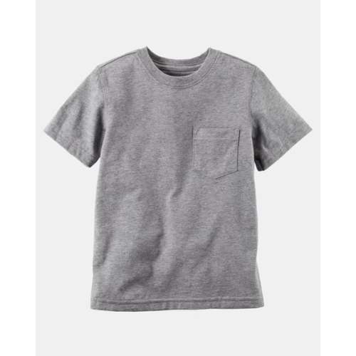 Baby Solid Short-Sleeve Pocket Tee - Grey | Carter's - 12 Months