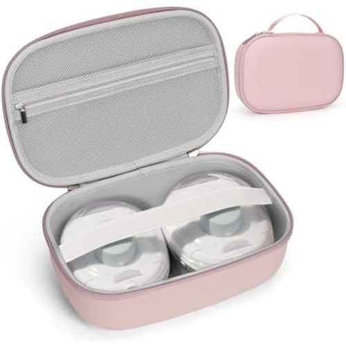 Breast Pumps Carrying Bag Compatible with Most of Wearable Breast Pumps, Hard Shell Wearable Breast Pump Bag with Waterproof Removable Tray, Breast Pump Storage Bag