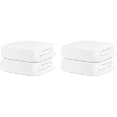 Newton Baby Fitted Crib Sheet (4-Pack) - Ultra Breathable and Soft, Organic Cotton, Fits All Standard Cribs, Plain White